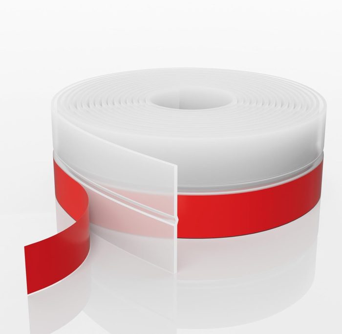 Stripping Door Seal, 2 inch Silicone Door  Stripping Door Seal Strip, Side and Bottom Gaps Insulation Strip for Door Frame, Window(20ft)