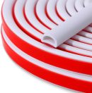 ??New Upgrade?? Silicone  Stripping Door Seal, 19.7 Feet Self Adhesive D-Shaped Door  Stripping for Door & Window, Seals Large Gap