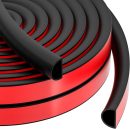 23FT  Stripping, Self Adhesive Door  Stripping, Silicone Door Seal Strip for Frame& Window (Black, 3/8"(W)??1/4"??T) ??23ft(L)
