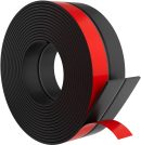 Heavy-Duty 20 ft x 2 in  Stripping, Extra Thick 2mm Door Draft Stopper Silicone Seal Strip for House and Glass Shower Doors for Collision and Side Gaps of Door and Windows, Black