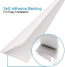 Fin Shaped, Silicone  Stripping Door Seal and Window Seal, Self Adhesive (White)