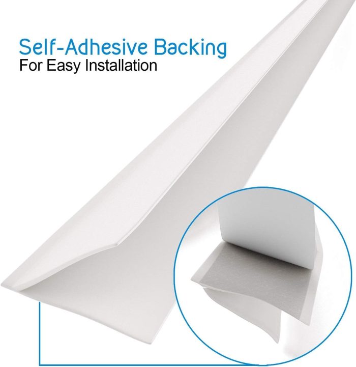 Fin Shaped, Silicone  Stripping Door Seal and Window Seal, Self Adhesive (White) - Image 2