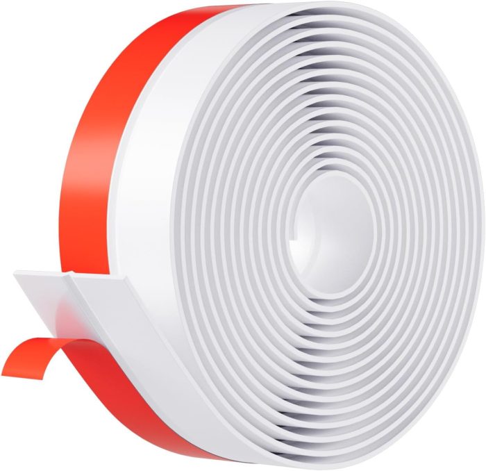 New Thickened Upgraded 2Inch (W) x 20FT(L) Door  Stripping, Extra Thick 2mm Door Draft Stopper Silicone Seal Strip, Draft Seal Tape for Doors Windows and Shower Glass Gap