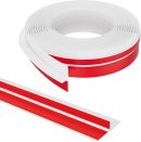 T-Shaped Door Draft Stopper, 1.97 in x 20 Ft Silicone Seal Strip for Windows Gaps,  Stripping Shower Sweep, White