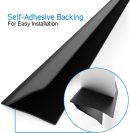 Fin Shaped, Silicone  Stripping Door Seal and Window Seal, Self Adhesive (Black)