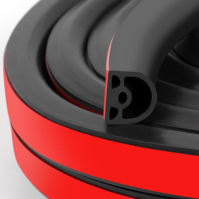 [New Upgrade] 19.7Ft Silicone Door  Stripping Door Seal Strip for Doors & Windows, Multi-Layer Soundproof Chamber Design, Self-Adhesive, Seal Large Gaps, Easy to Cut & Install