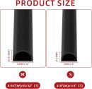 23ft  Stripping Door Seal, Silicone  Stripping Self Adhesive Door Seal Strip for Door Frame/Window (Black 3/8"(W)??1/4"??T) ??23ft(L)