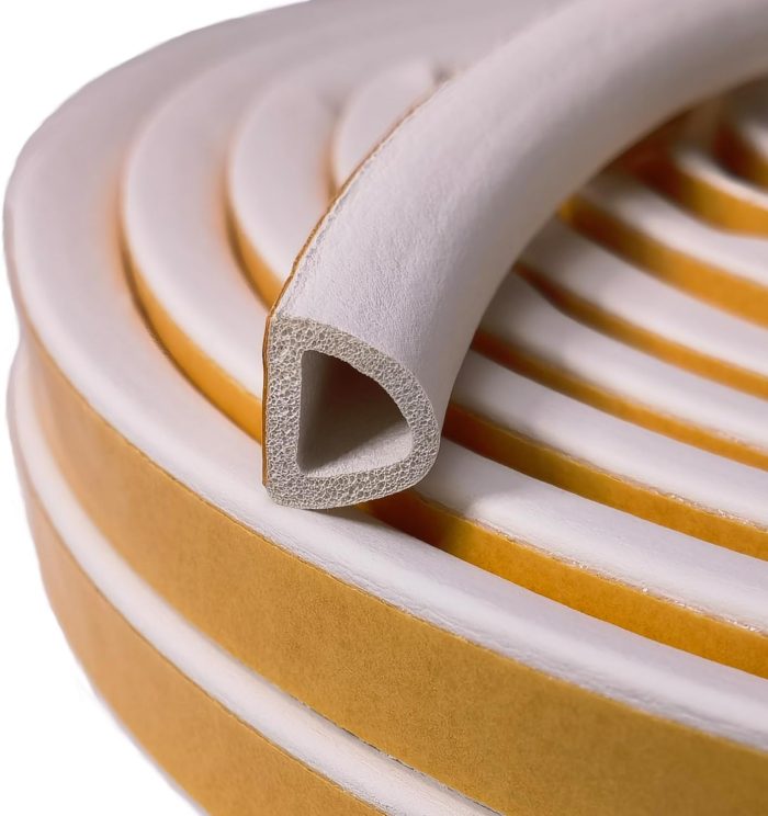 Stripping Seal Strip for Doors Windows 18 Feet, Self-Adhesive Backing Seals Large Gap (from 5/16 inch to 15/32 inch), Easy Cut to Size