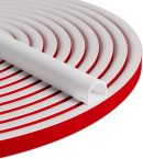 20FT  Stripping Self Adhesive Door Seal Strip - Silicone D-Shaped for Door Frame/Window Seal (White 9/16" W 15/32" T)