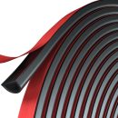 Sealing Strip Door Seal, New D-Shaped Silicone Self Adhesive Window  Stripping, for Door/Window/Automotive Seal??20FT Black 3/8"W ?? 1/4"T??