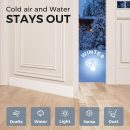 2 Pack Door Draft Stopper, Under Door Sweep for Exterior & Interior Doors,  Stripping Door Seal, Garage Window Blocker Noise Cold Air Insulation, Draft Guard White 2" W x 39" L
