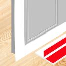 T-Shaped Door Draft Stopper 1.97 in x 20 FT Silicone  Stripping Door Seal Double-Sided Adhesive Draft Seal Tape for Doors Windows and Shower Glass Gaps, Side, Frame, White