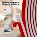 20FT  Stripping Self Adhesive Door Seal Strip - Silicone D-Shaped for Door Frame/Window Seal (White 9/16" W 15/32" T)