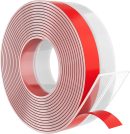 Heavy-Duty 20 ft x 2 in  Stripping, Extra Thick 2mm Door Draft Stopper Silicone Seal Strip for House and Glass Shower Doors for Collision and Side Gaps of Door and Windows, Clear