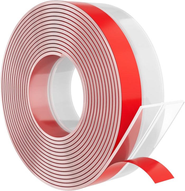 Heavy-Duty 20 ft x 2 in  Stripping, Extra Thick 2mm Door Draft Stopper Silicone Seal Strip for House and Glass Shower Doors for Collision and Side Gaps of Door and Windows, Clear