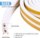 Door & Window  Stripping, Soundproof Insulation Seal Strip with Self-Adhesive Rubber Collision Protection, 16.5 Ft (White)