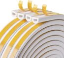 Door  Stripping, Soundproof Insulation Seal Strip for Windows with Self-Adhesive Protection (White, 33Ft)