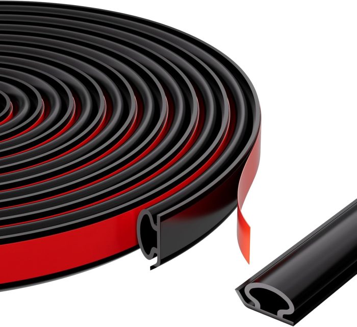 ??New Upgrade??  Stripping Door Seal, Silicone Door  Stripping for Door Frame & Window, Door Insulation Soundproof Strip, Door Gap Filler Suit for 3-5mm (16.5FT Black 2/5" W ?? 1/4" T)