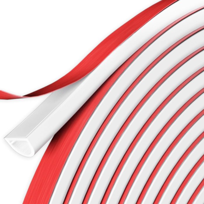 Sealing Strip Door Seal, New D-Shaped Silicone Self Adhesive Window  Stripping, for Door/Window/Automotive Seal??20FT White 3/8"W ?? 1/4"T??