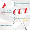 Stripping Door Draft Stopper Flexible Self Adhesive Silicone Door Seal Strip for Glass Doors Windows and Shower Glass Gaps, 2 Inch Wide X 10 Feet Long, White