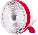 Silicone  Stripping 1 inch Width 20 Feet Length, Seal for Door Under Bottom, Gap, Side, Glass Shower Door, Sliding Door,Windows, White