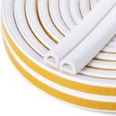 Door & Window  Stripping, Soundproof Insulation Seal Strip with Self-Adhesive Rubber Collision Protection, 16.5 Ft (White)