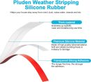 New Thickened Upgraded 2Inch (W) x 20FT(L) Door  Stripping, Extra Thick 2mm Door Draft Stopper Silicone Seal Strip, Draft Seal Tape for Doors Windows and Shower Glass Gap, Clear
