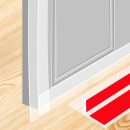 T-Shaped Door Draft Stopper 1.97 in x 20 FT Silicone  Stripping Door Seal Double-Sided Adhesive Draft Seal Tape for Doors Windows and Shower Glass Gaps, Side, Frame, Clear