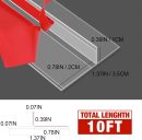 T-Shaped Door Draft Stopper 1.37IN x 10FT Clear Silicone  Stripping Door Seal Strip Double-Sided Self Adhesive Seal Strip for Side of Door Frame, Window, Shower Glass, Gap